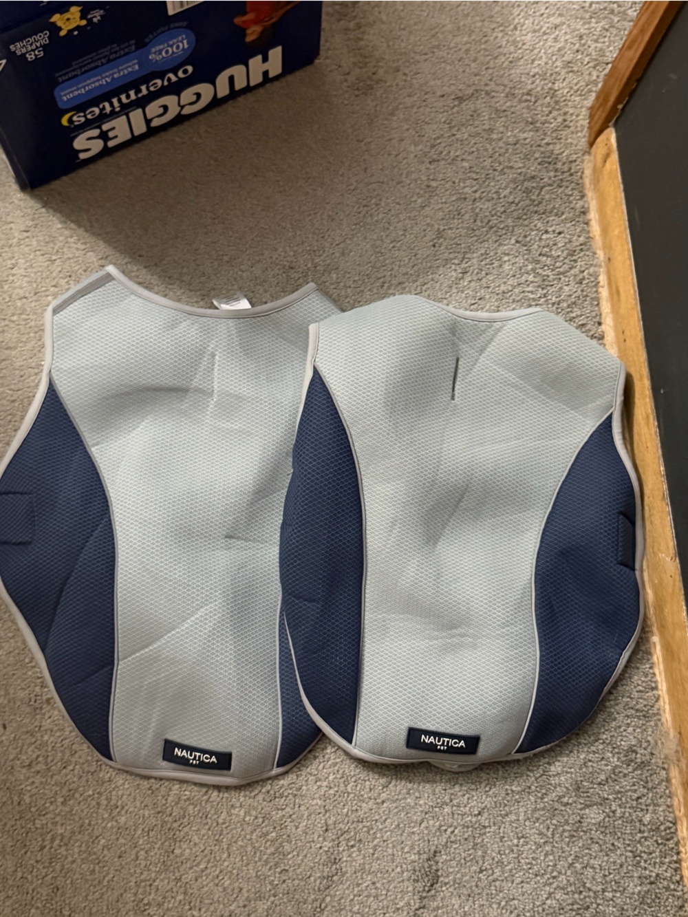Nautica Dog Cooling Vest Lot of 2 Grey/ Blue NWOT